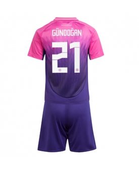 Germania Ilkay Gundogan #21 Maglia Gara Trasferta Repliche Europei 2024 Bambino